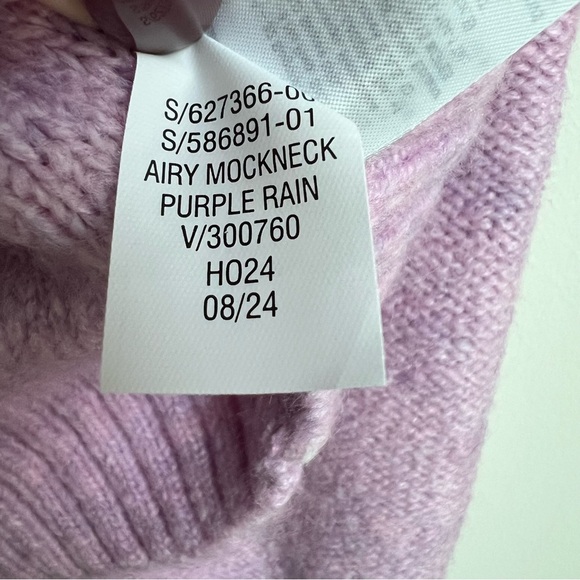 New GAP Airy Oversized Cable-Knit Mockneck Sweater Purple Rain XS Preppy Luxury - Picture 9 of 15